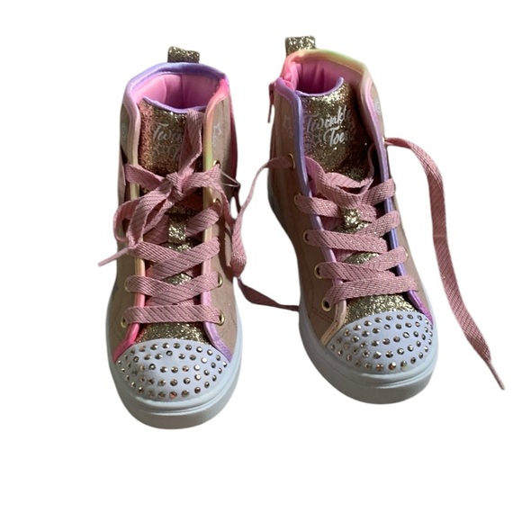 Skechers Twinkle Toes Kids Shoes - Pink - Picture 1 of 9